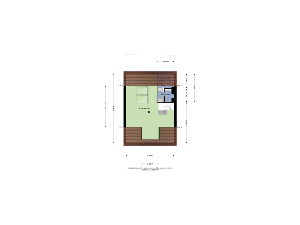 Bekijk plattegrond van Zolder van Tivolistraat 22