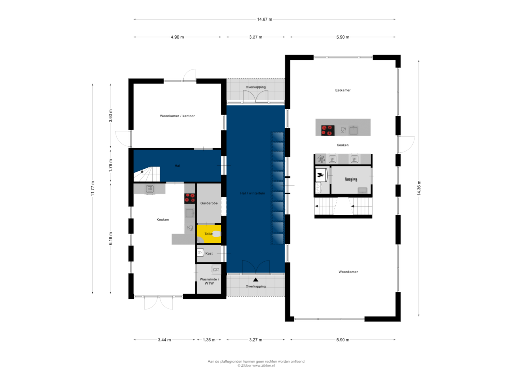 Bekijk plattegrond van Begane grond van Bosweg 26