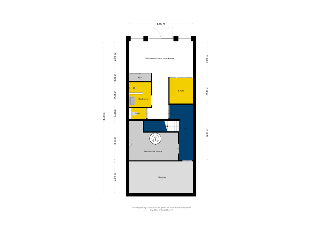 Bekijk plattegrond van Souterrain van Bosweg 26