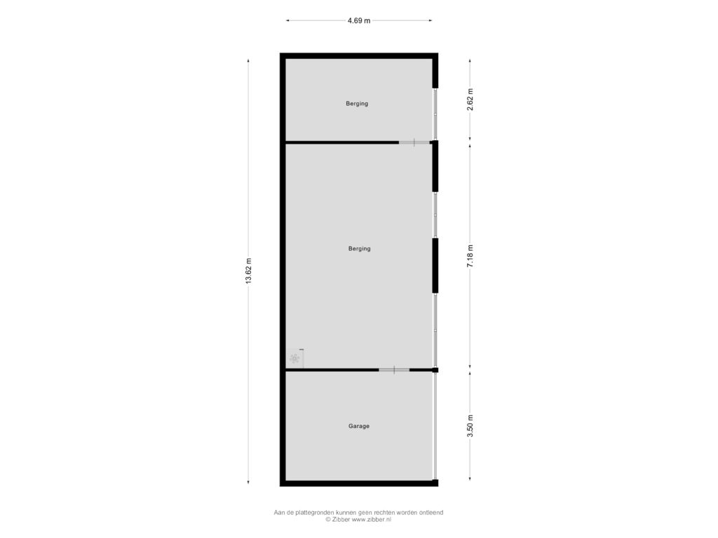 Bekijk plattegrond van Berging van Hoofdweg 135