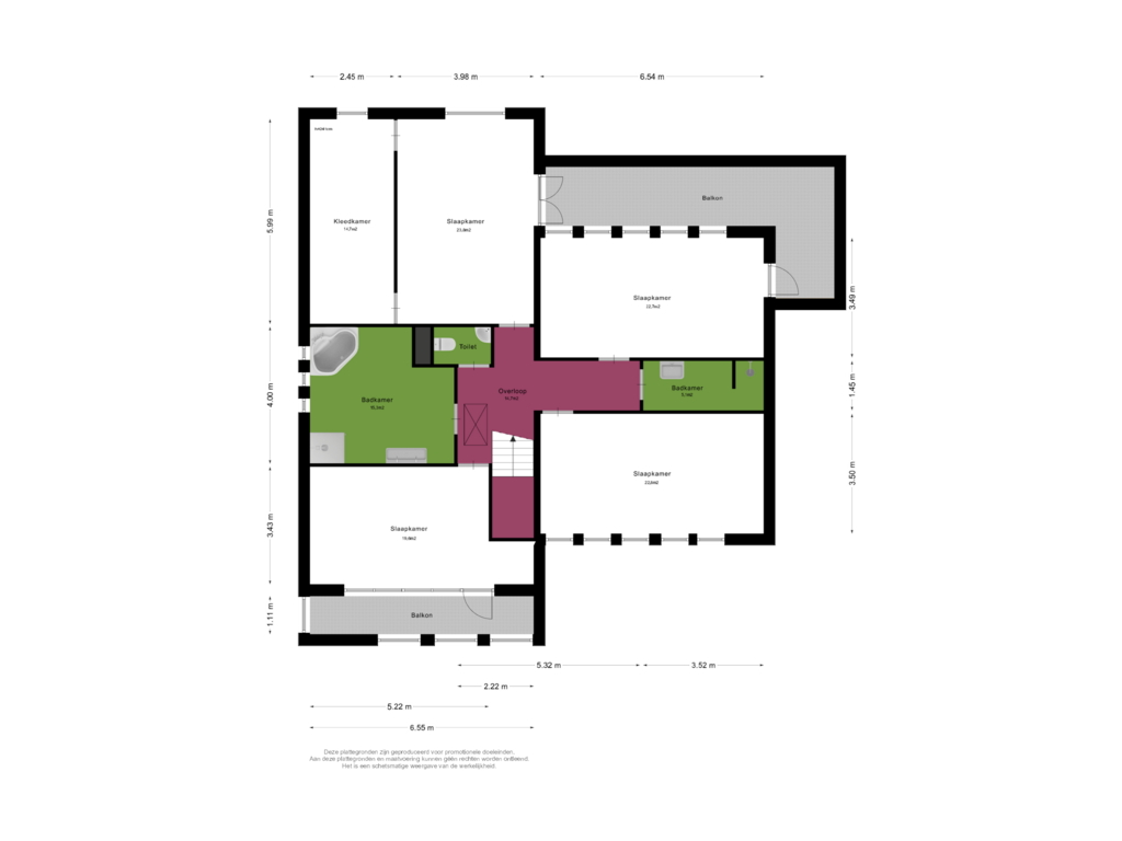 Bekijk plattegrond van 1e Verdieping van De Vang 5