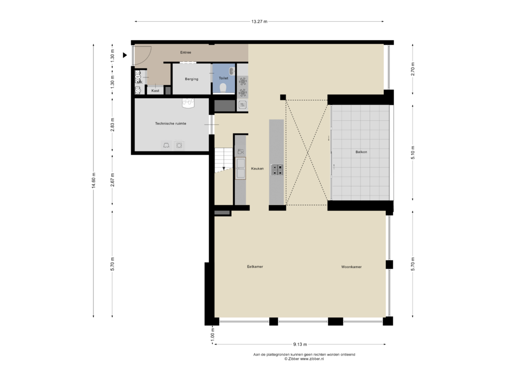 View floorplan of Begane grond of William Boothlaan 208