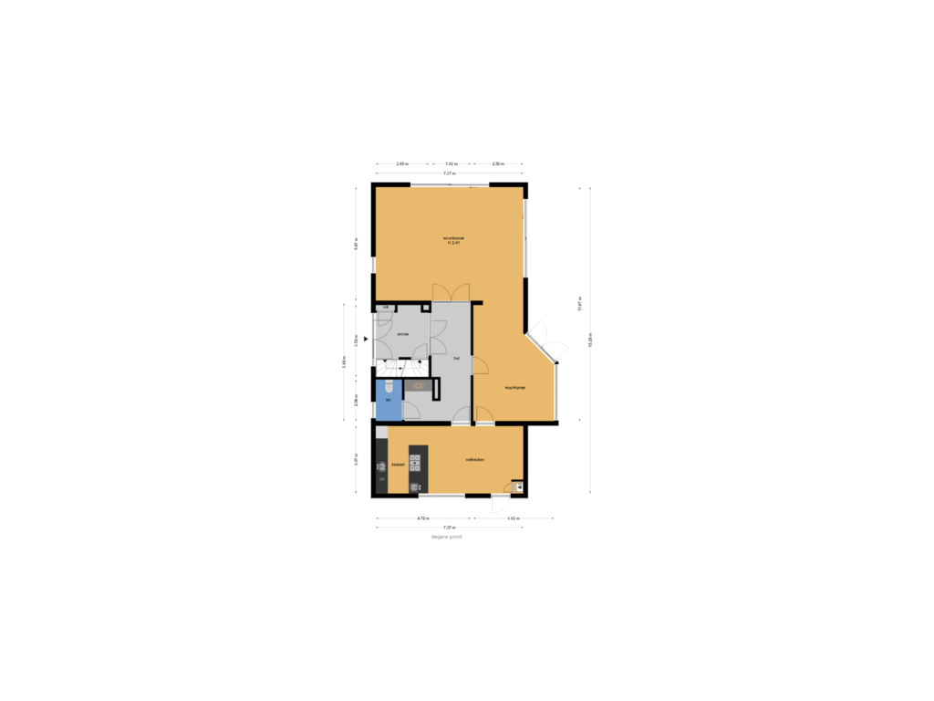 View floorplan of begane grond of Deijlerweg 177