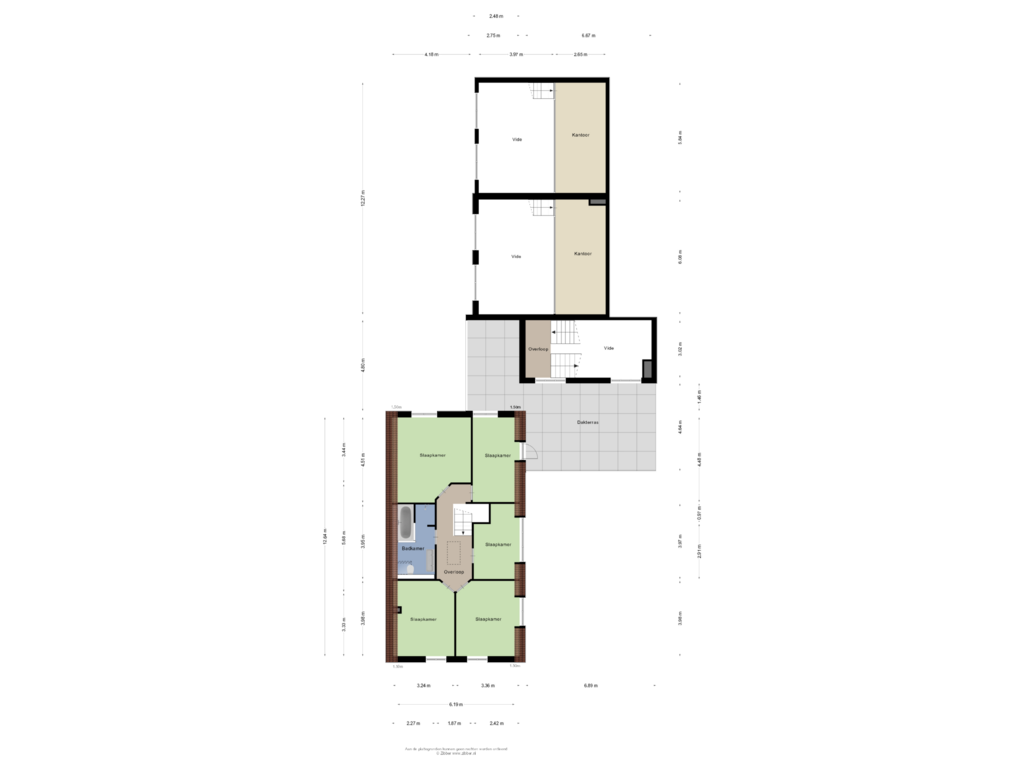 View floorplan of Eerste verdieping of Burensedijk 39-41