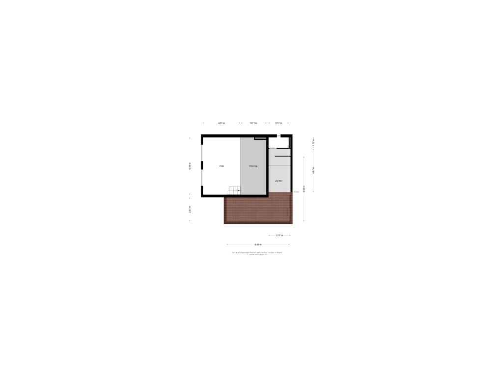 View floorplan of Derde verdieping of Burensedijk 39-41