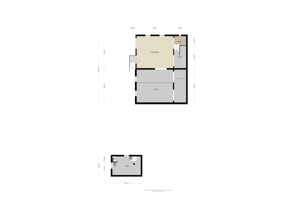 View floorplan of Souterrain of Burensedijk 39-41