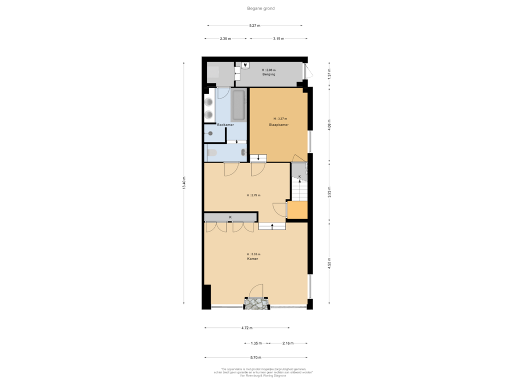 Bekijk plattegrond van Begane grond van Noordeinde 25