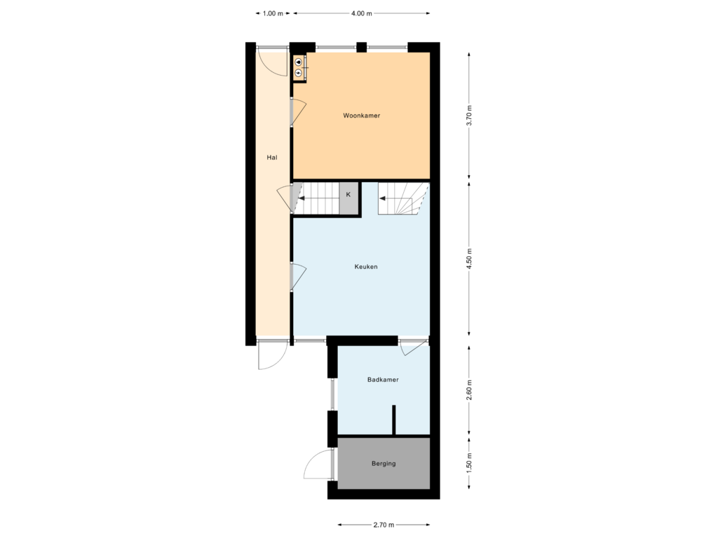 Bekijk plattegrond van Begane Grond van Dorpsstraat 27