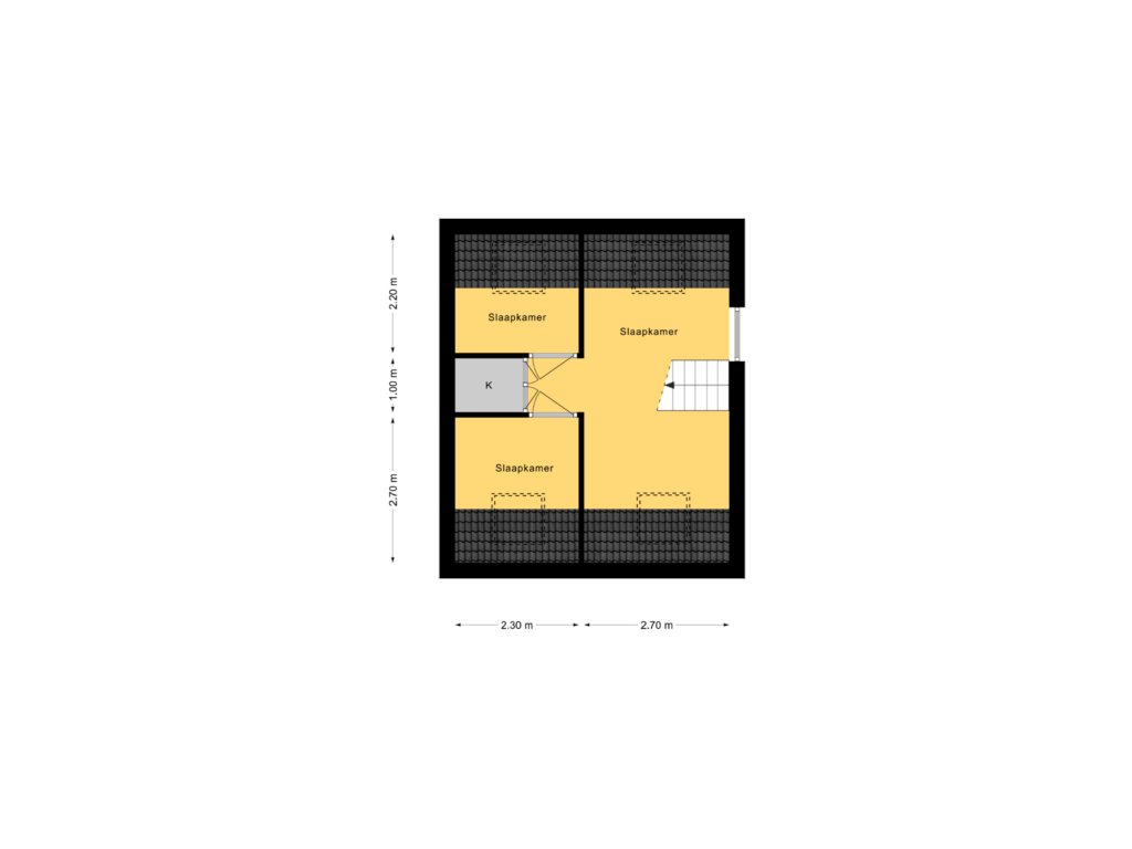 Bekijk plattegrond van 1e Verdieping van Dorpsstraat 27