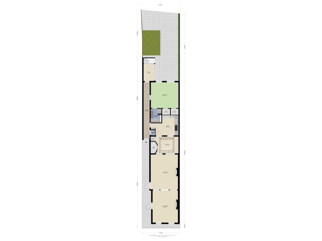 View floorplan of Begane grond tuin of Wolwevershaven 42-B