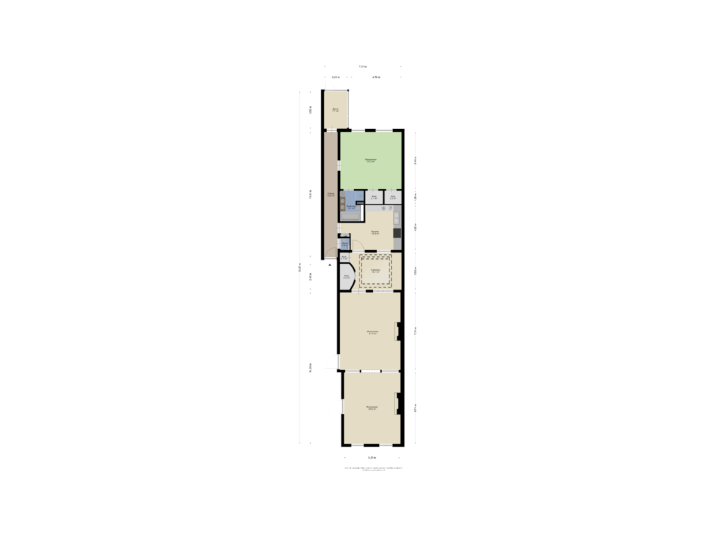 View floorplan of Begane grond of Wolwevershaven 42-B