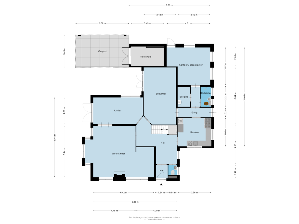 View floorplan of Begane grond of Nieuweweg 34