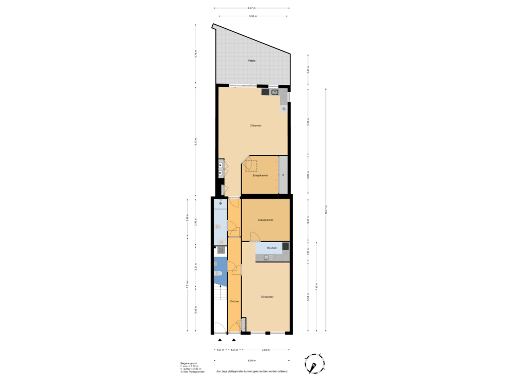 Bekijk plattegrond van Begane grond van Hugo de Grootstraat 27