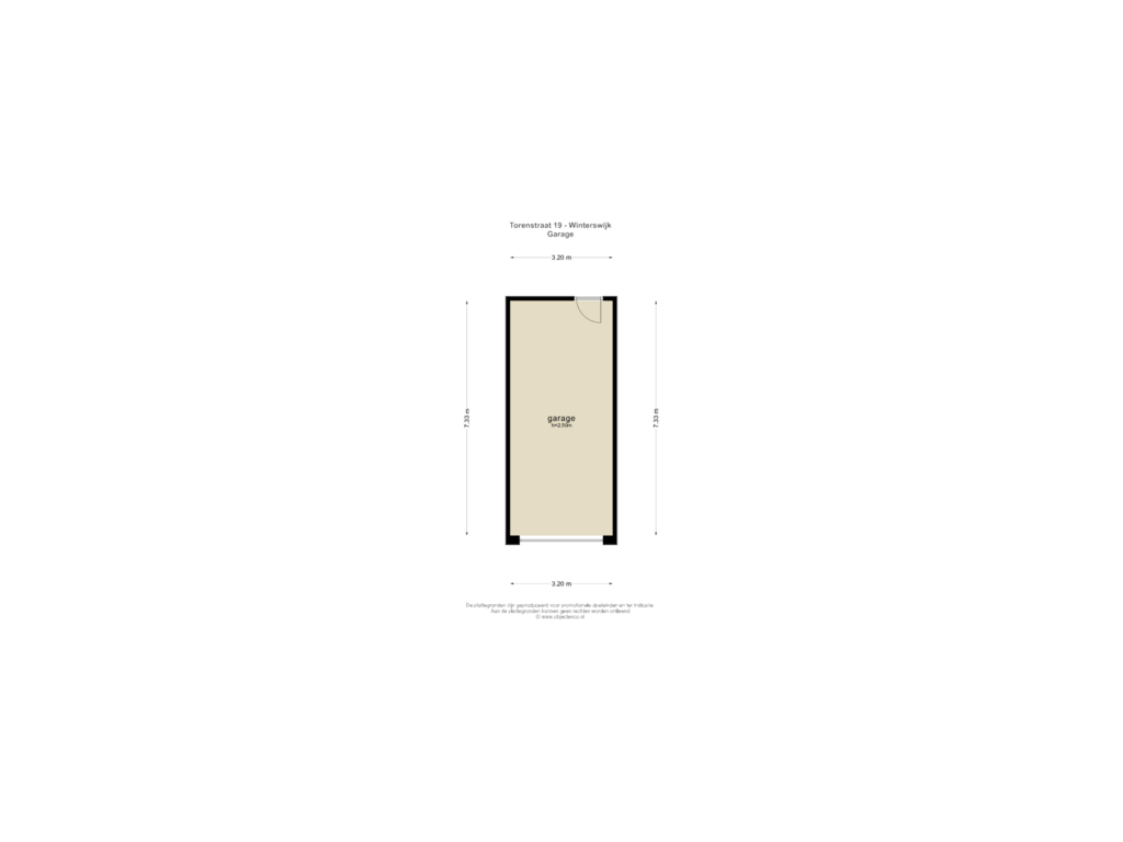 View floorplan of GARAGE of Torenstraat 19