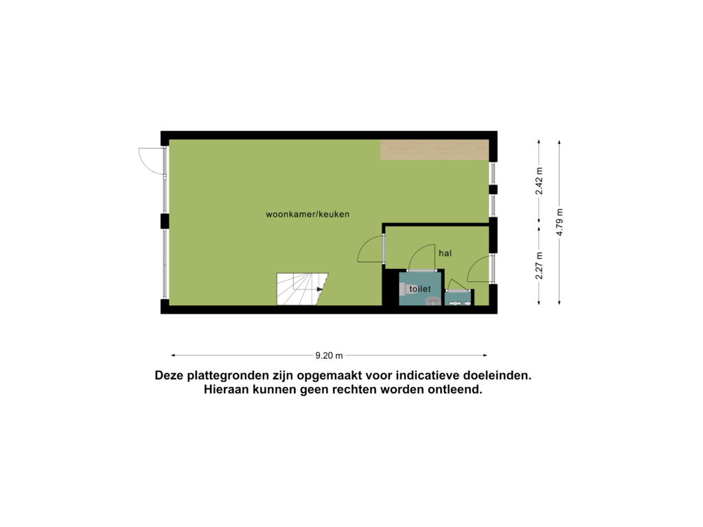 Bekijk plattegrond van Begane grond van Langekerkstraat 19g (Bouwnr. 20)