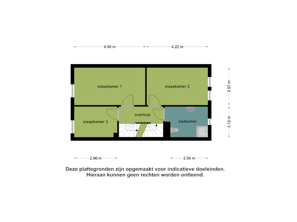 Bekijk plattegrond van 1e verdieping van Conventstraat 16 (Bouwnr. 6)