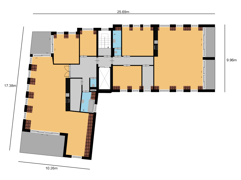 View floorplan of 2e verdieping of Oud-Loosdrechtsedijk 244-C