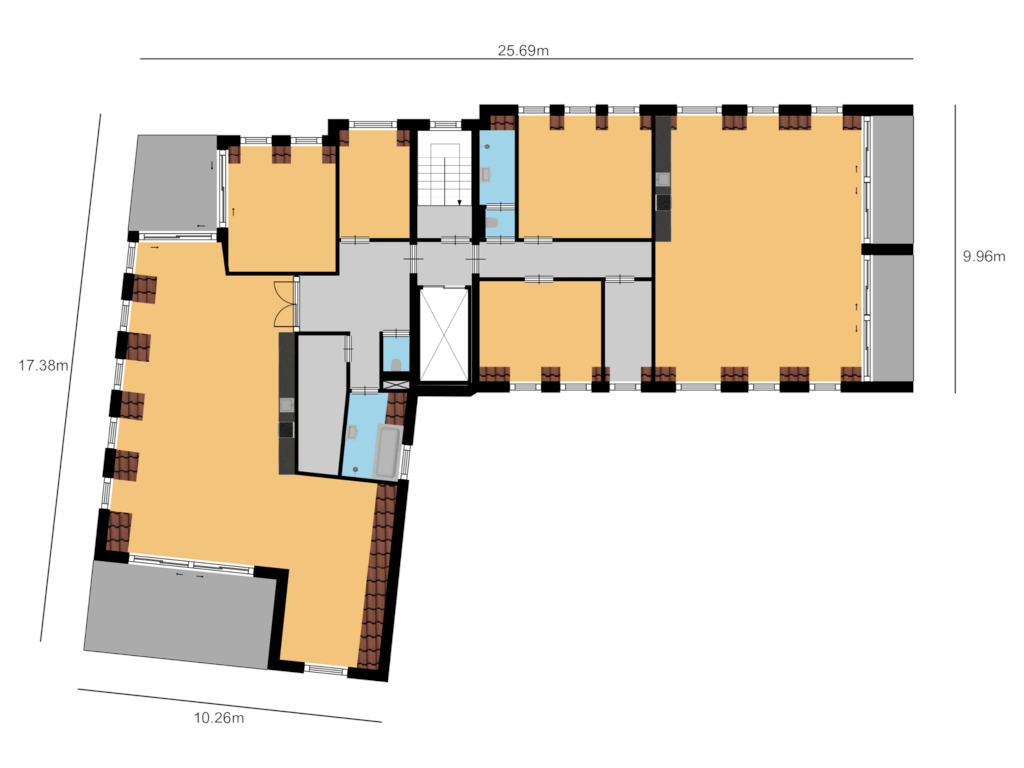 View floorplan of 2e verdieping of Oud-Loosdrechtsedijk 244-F