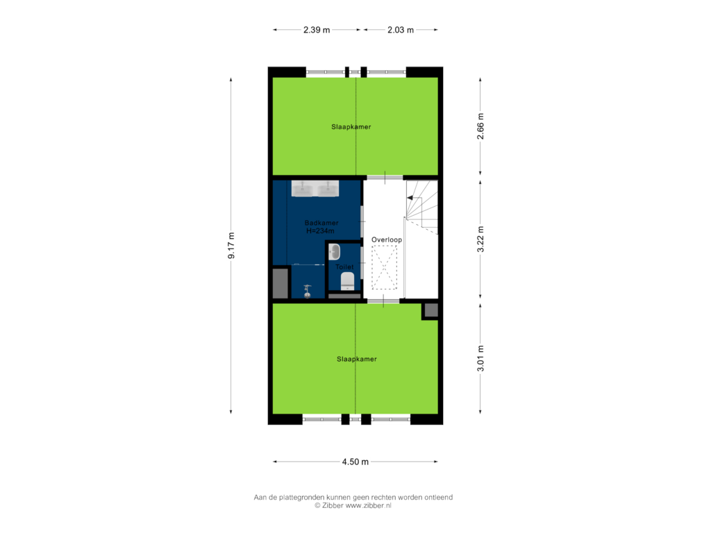 View floorplan of Eerste verdiping of De Krom 231