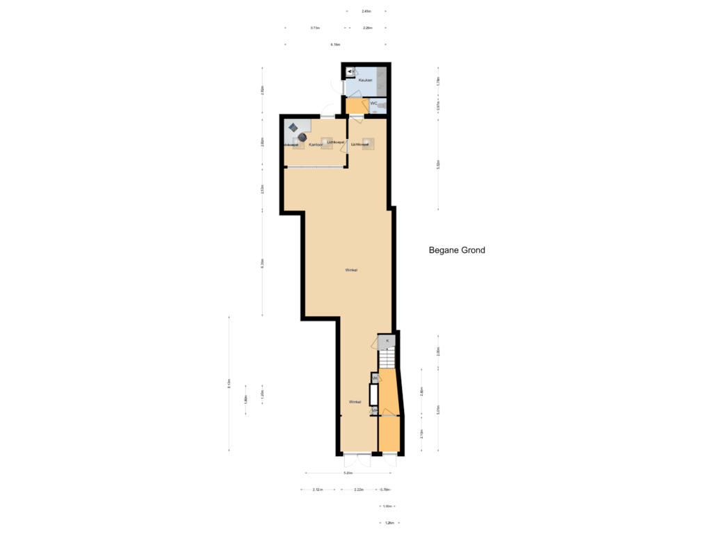 Bekijk plattegrond van Begane Grond van Voorstraat 33