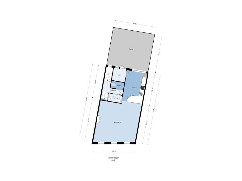 Bekijk plattegrond van Eerste verdieping van Heereweg 216