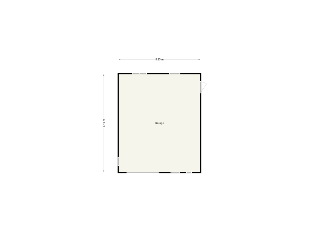 View floorplan of Garage 1 of Hoofdweg 61