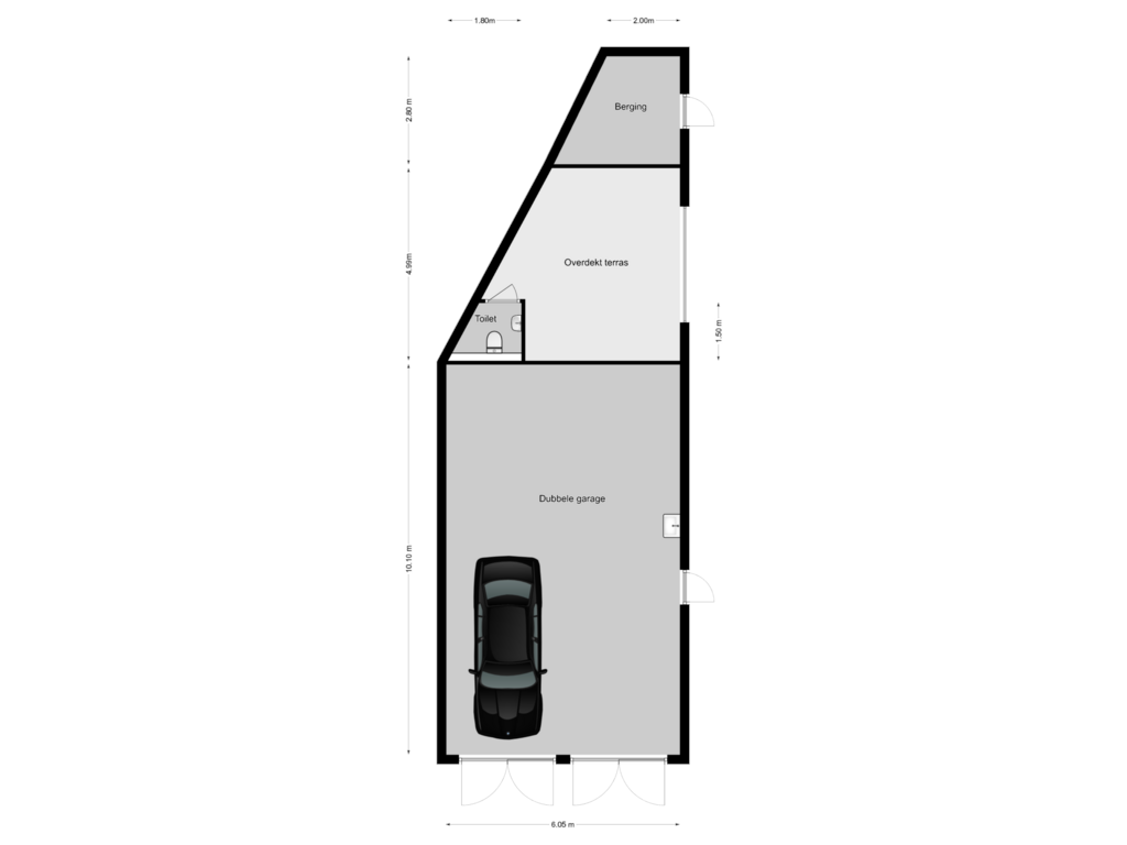 Bekijk plattegrond van Garage van Borchmolendijk 31