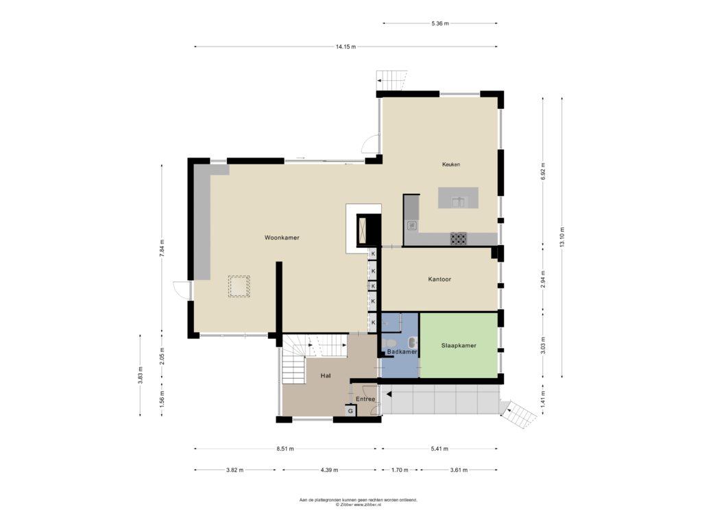 View floorplan of Begane grond of Bergweg 10-A