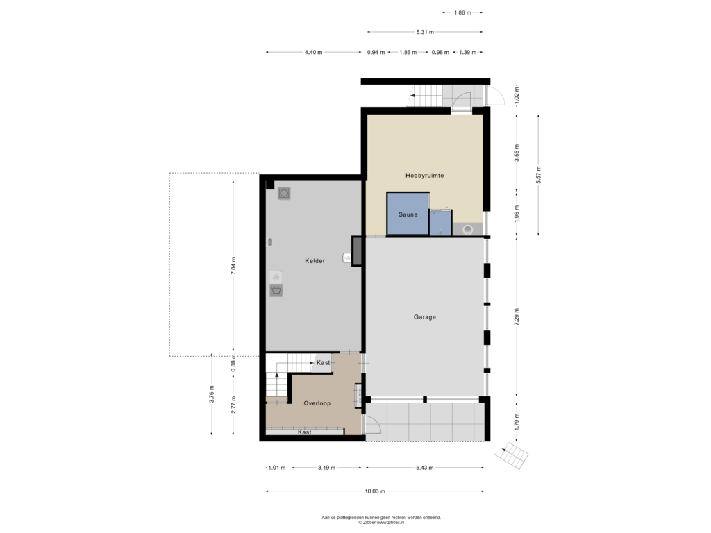 View floorplan of Souterrain of Bergweg 10-A