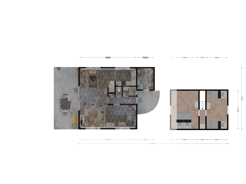 View floorplan of First floor of Heidestraat 103-16