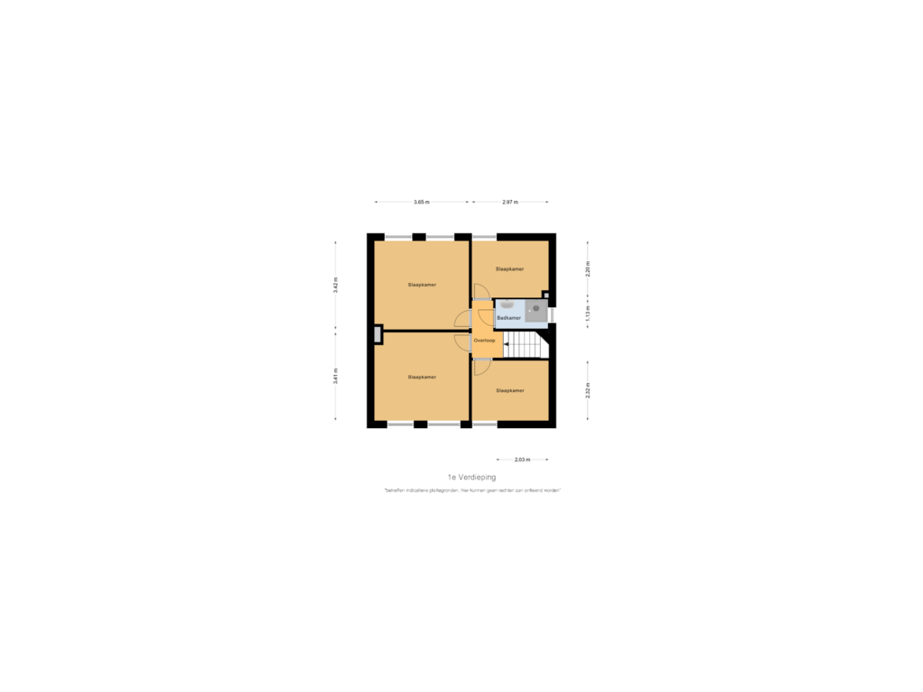 Bekijk plattegrond van 1e Verdieping van Horstakker 14