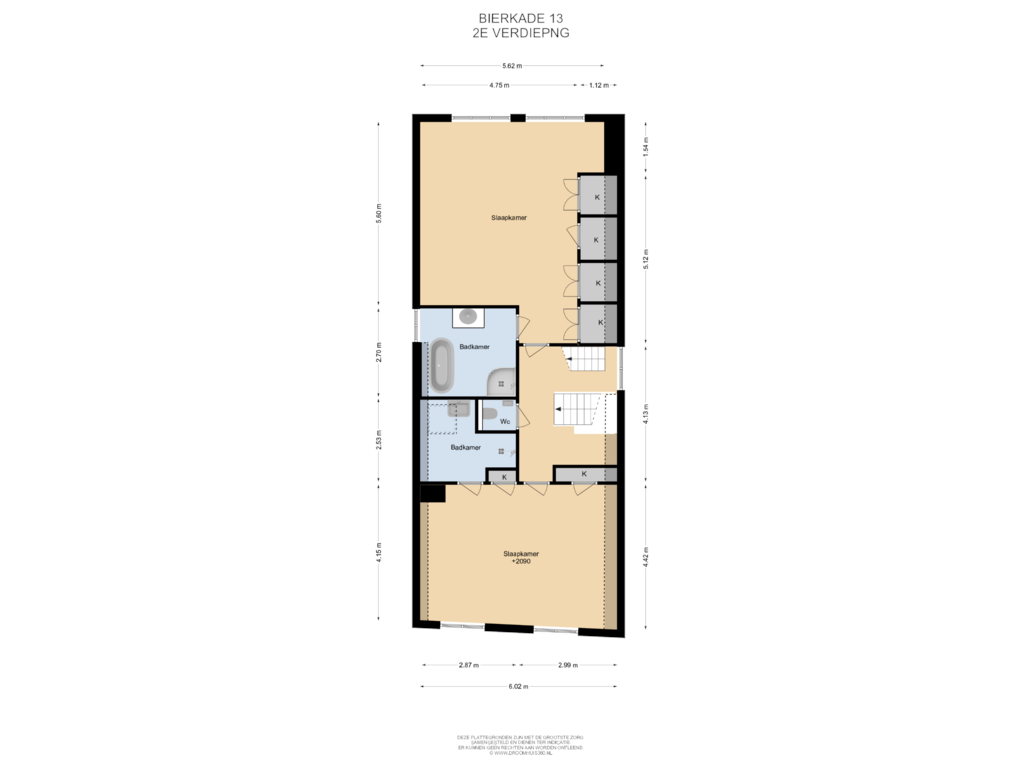 Bekijk plattegrond van 2E Verdieping van Bierkade 13