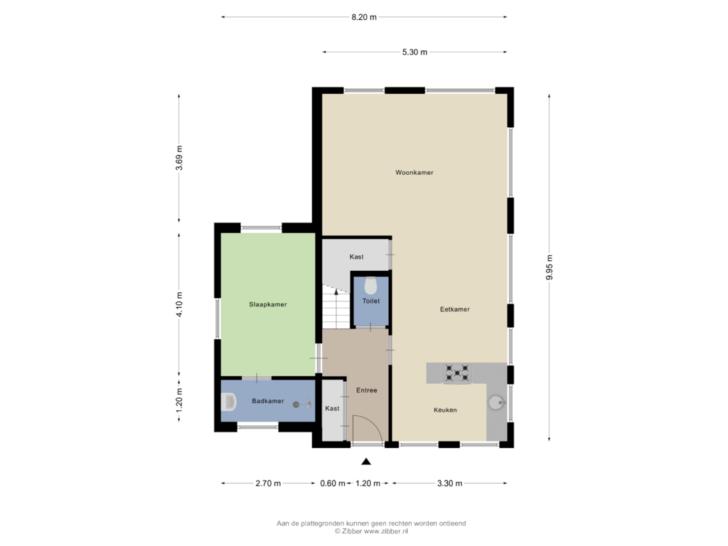 View floorplan of Begane grond of Zeedijk 2-509