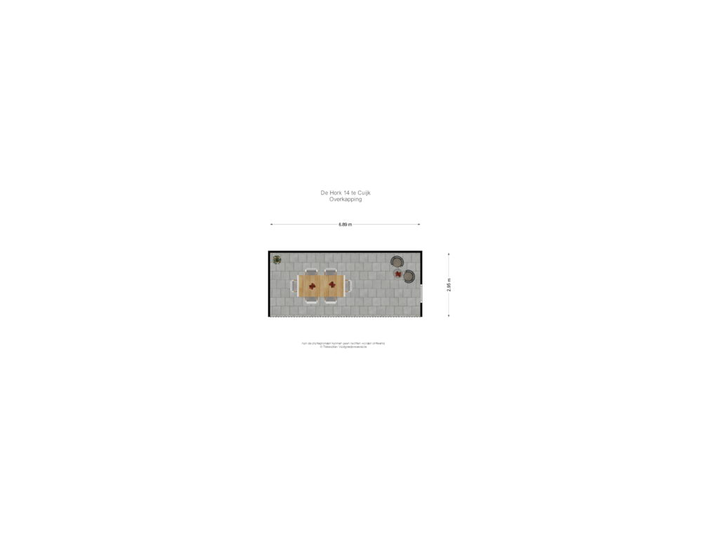 Bekijk plattegrond van Overkapping van De Hork 14