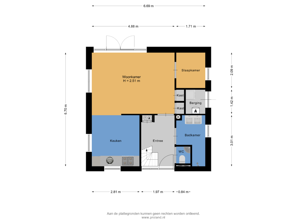 View floorplan of Begane Grond of Koaidyk 6-663