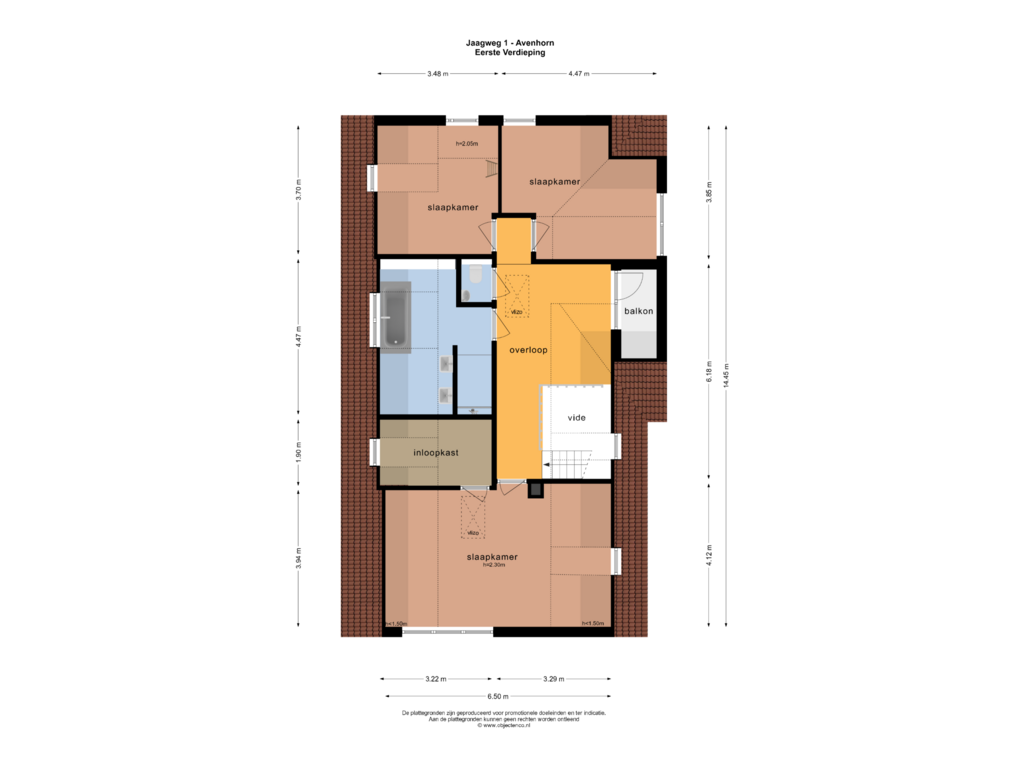 Bekijk plattegrond van EERSTE VERDIEPING van Jaagweg 1