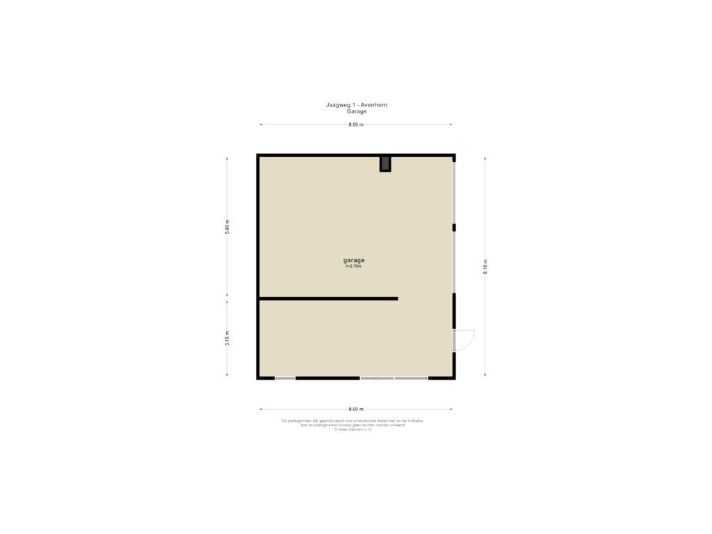 Bekijk plattegrond van GARAGE van Jaagweg 1