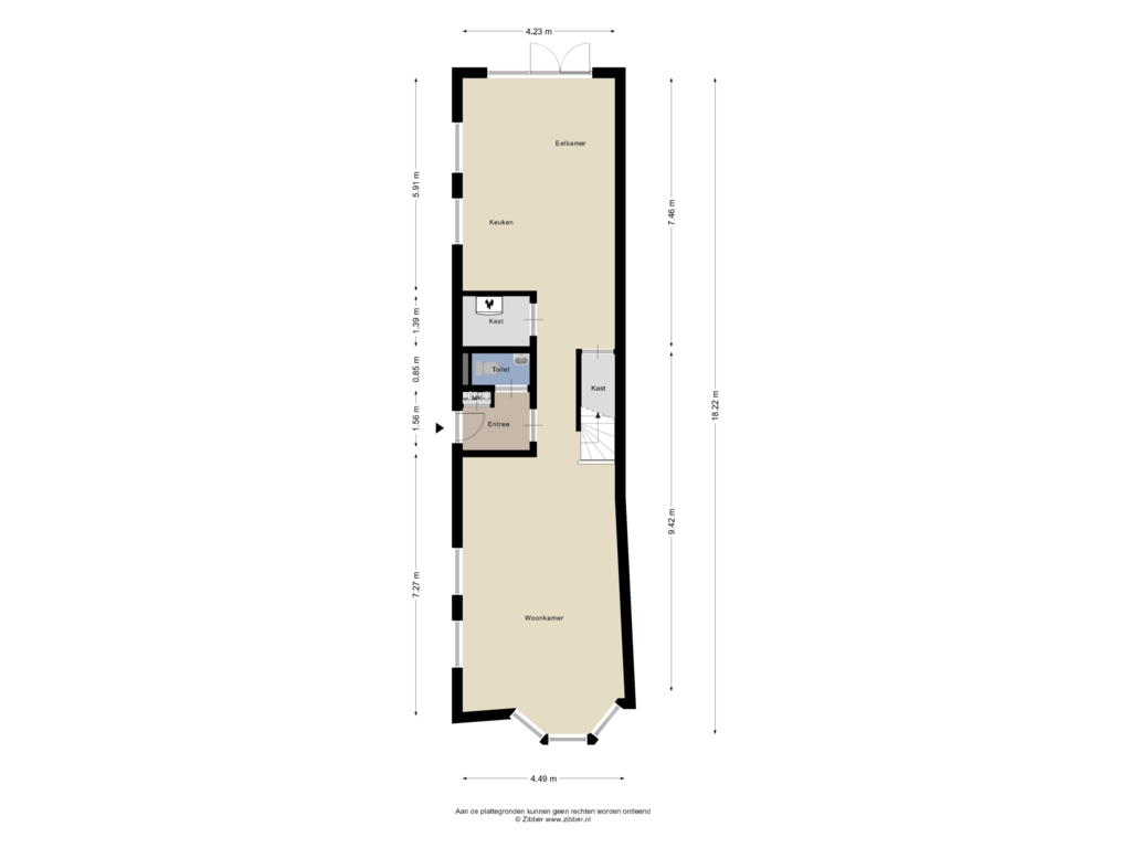 Bekijk plattegrond van Begane grond van Molendijk 2