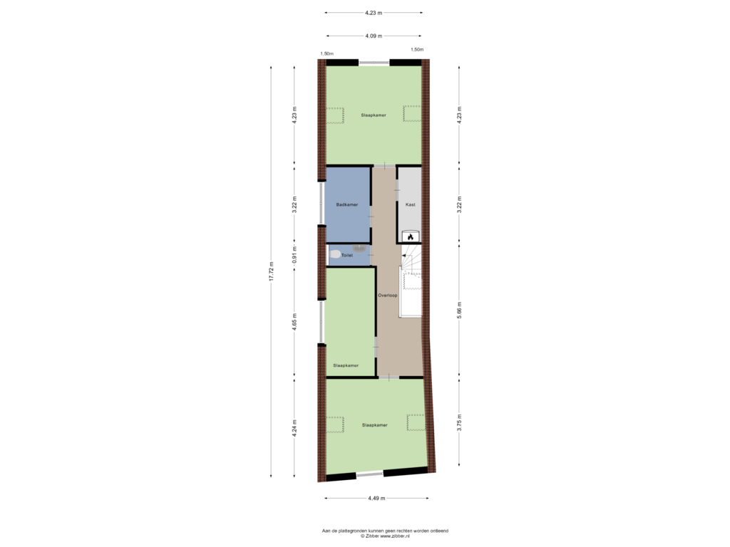 Bekijk plattegrond van Eerste Verdieping van Molendijk 2