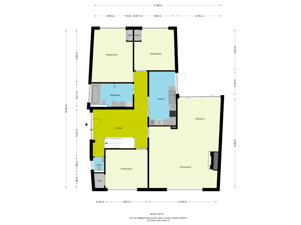 View floorplan of Begane grond of De Tichelarij 10