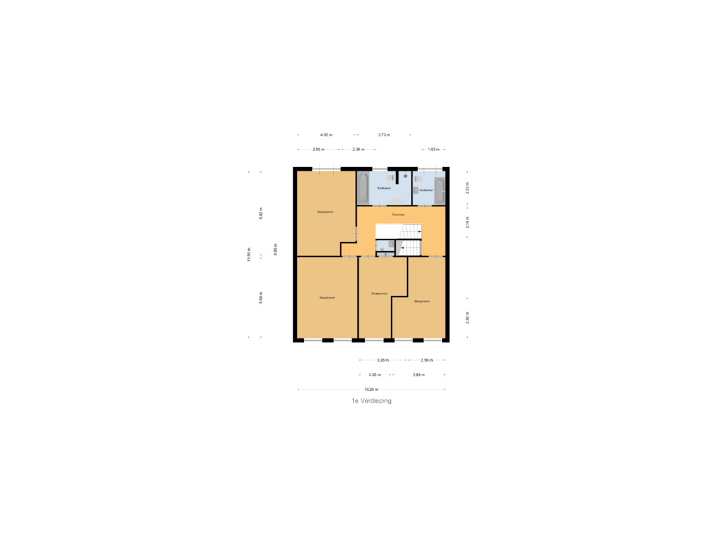 Bekijk plattegrond van 1e Verdieping van Voorstraat 19