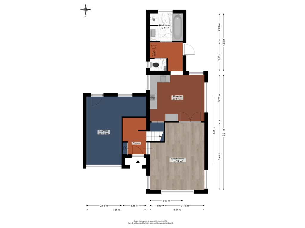 Bekijk plattegrond van Begane grond van Jan ten Catestraat 8