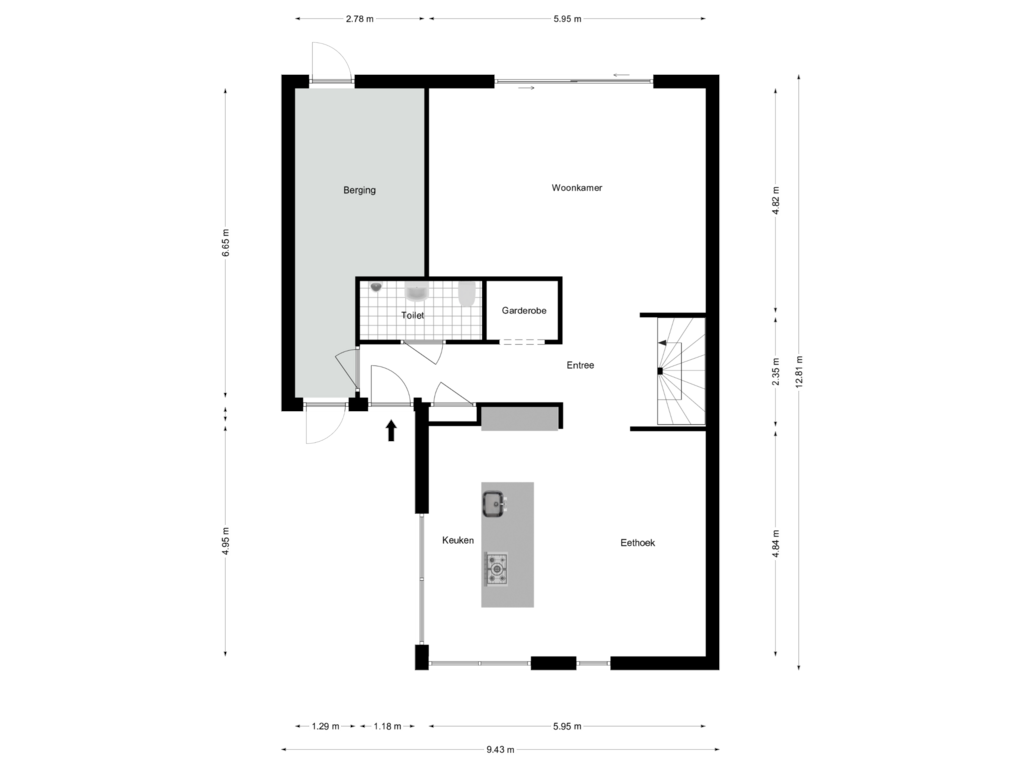 Bekijk plattegrond van Begane Grond van Doorbraak 27