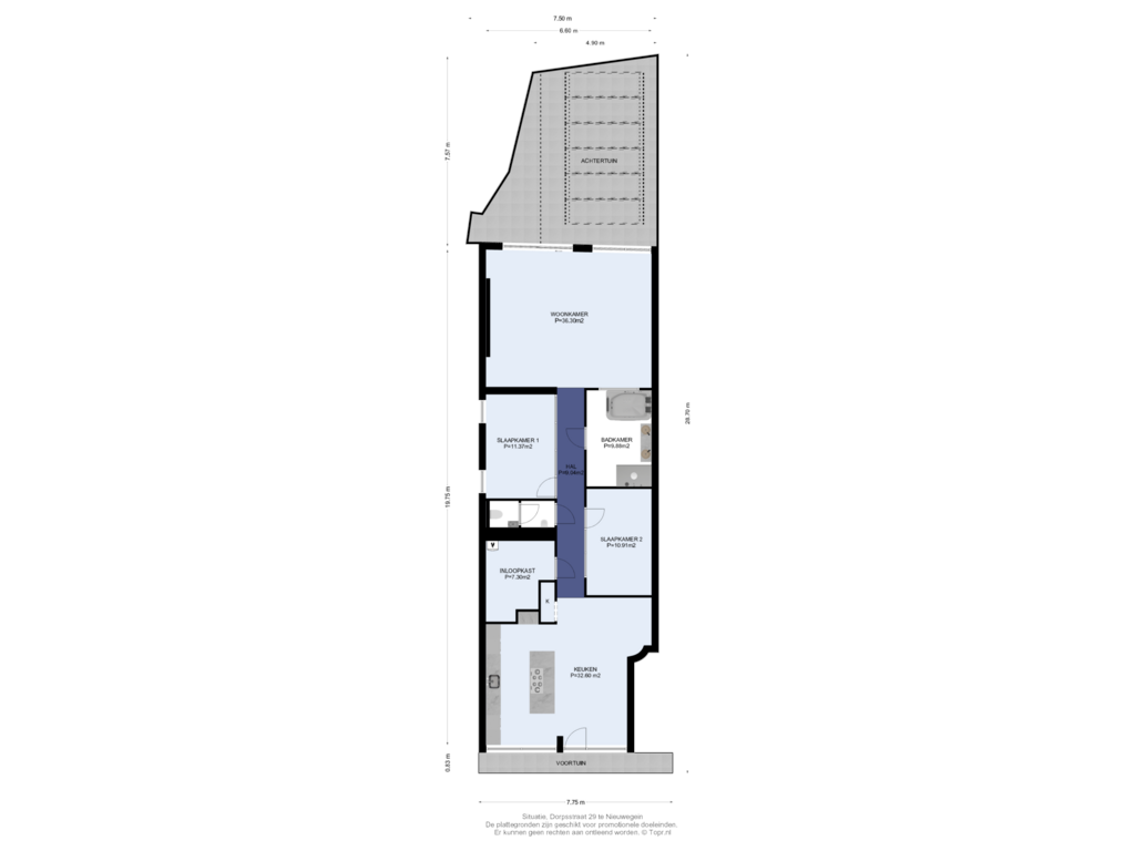 Bekijk plattegrond van Situatie van Dorpsstraat 29