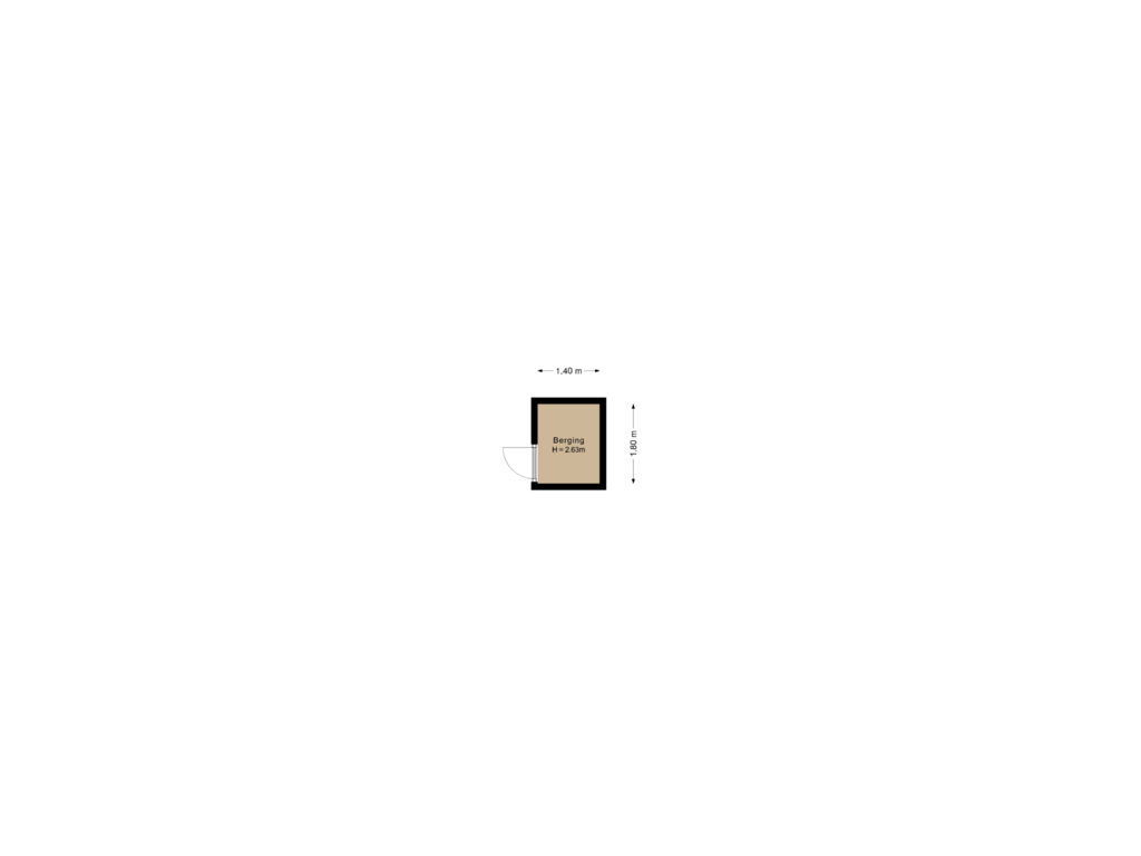 View floorplan of Berging of Residence Rembrandt 17