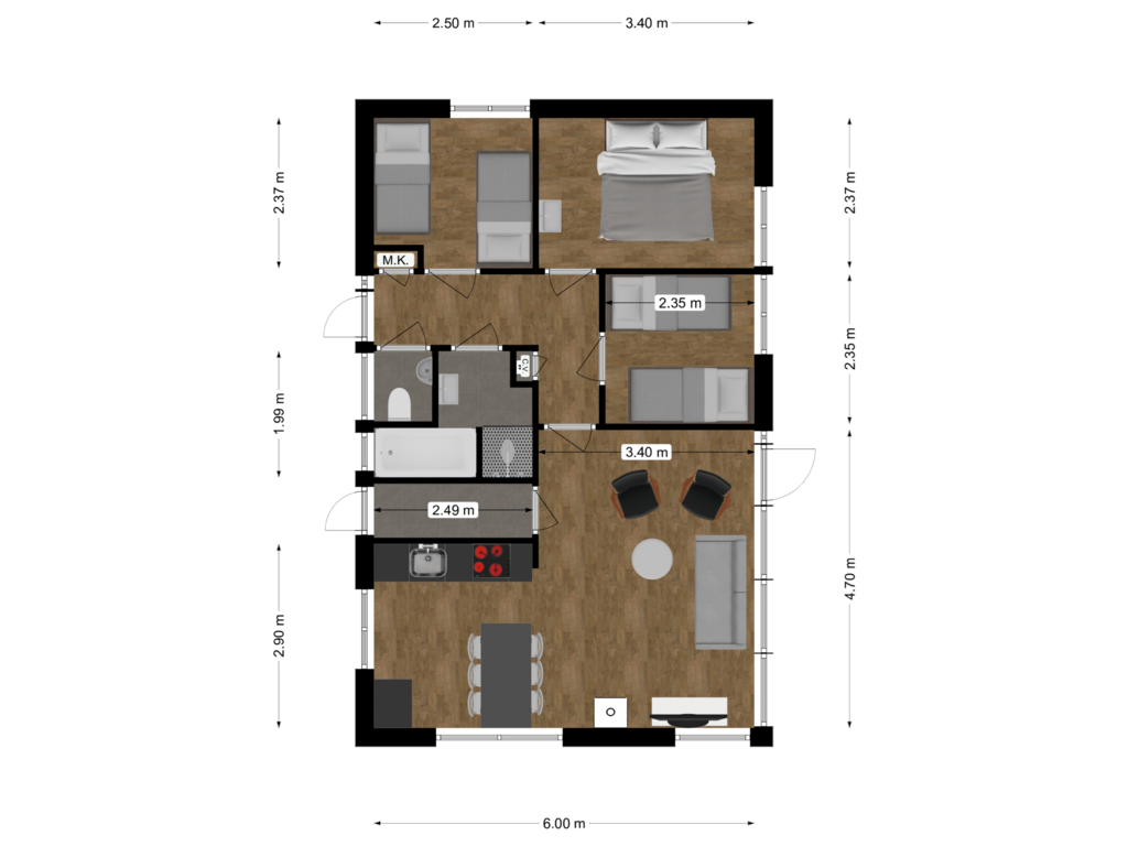 Bekijk plattegrond van Begane grond van Krimweg 102-150