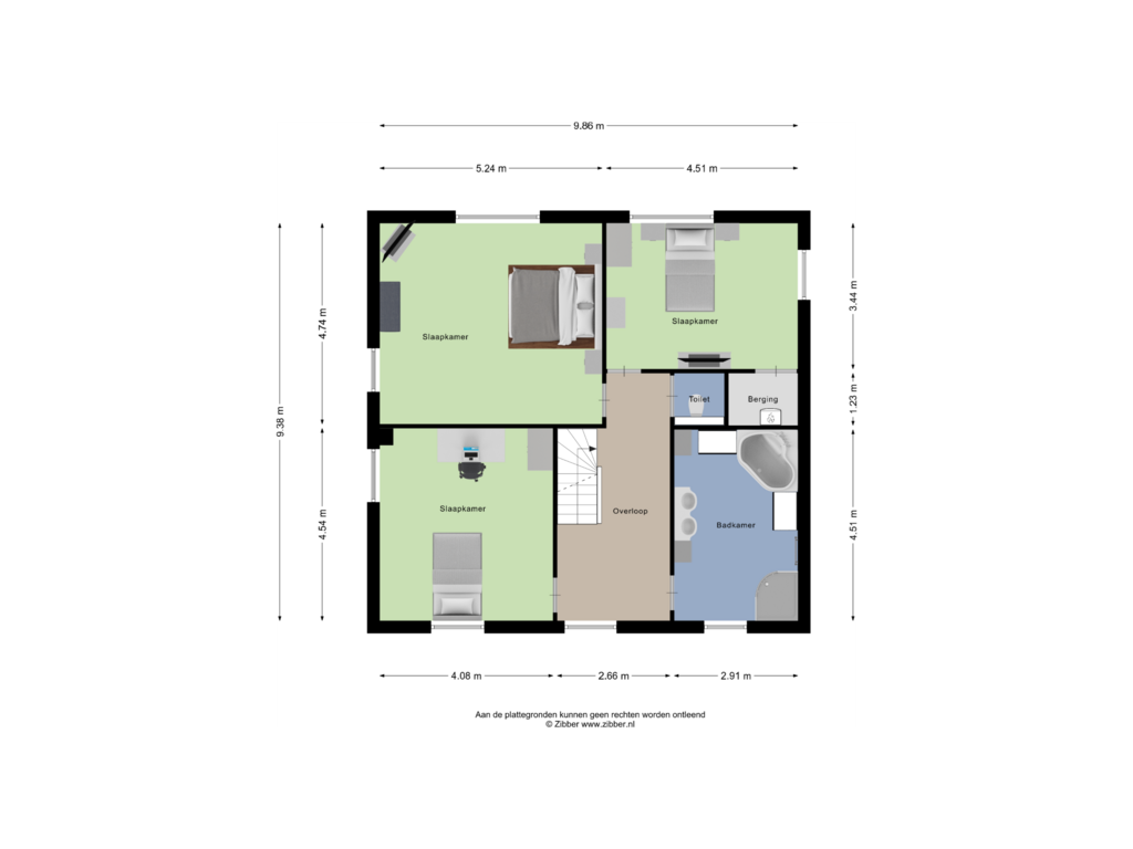 View floorplan of Eerste verdieping of Kruidenlaan 72