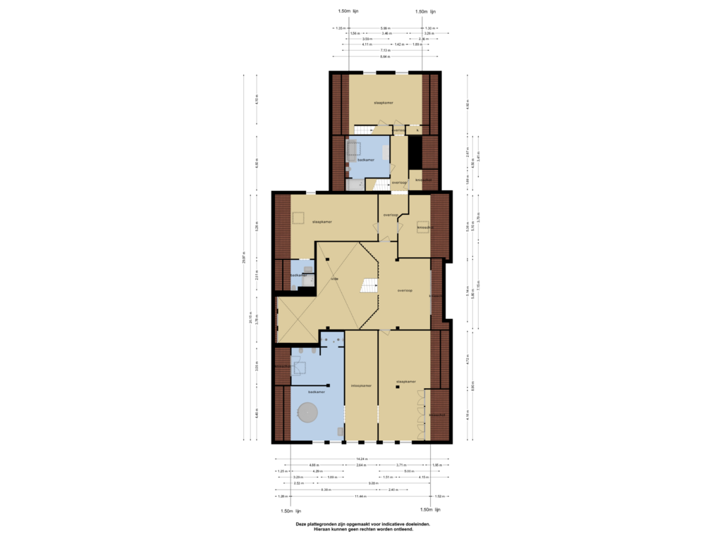 Bekijk plattegrond van 1e verdieping van Achterdijk 15-A