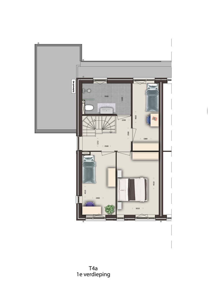 Foto 5 van 2 onder 1 kapwoning Bloemenweide (Bouwnr. 18)