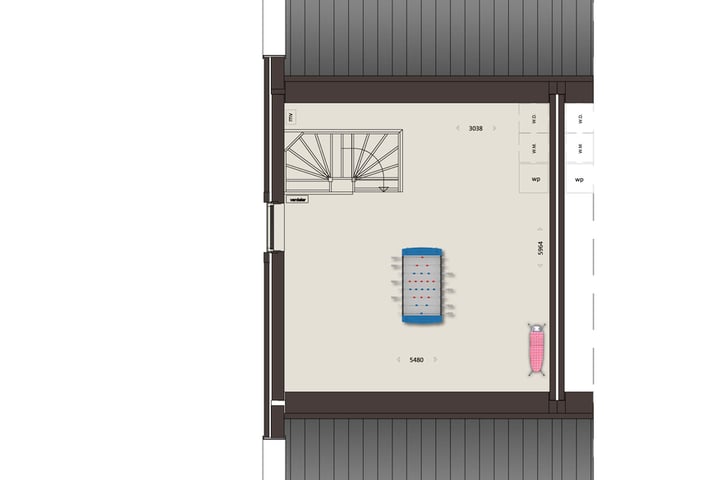 Bekijk foto 6 van 2 onder 1 kapwoning Bloemenweide (Bouwnr. 19)